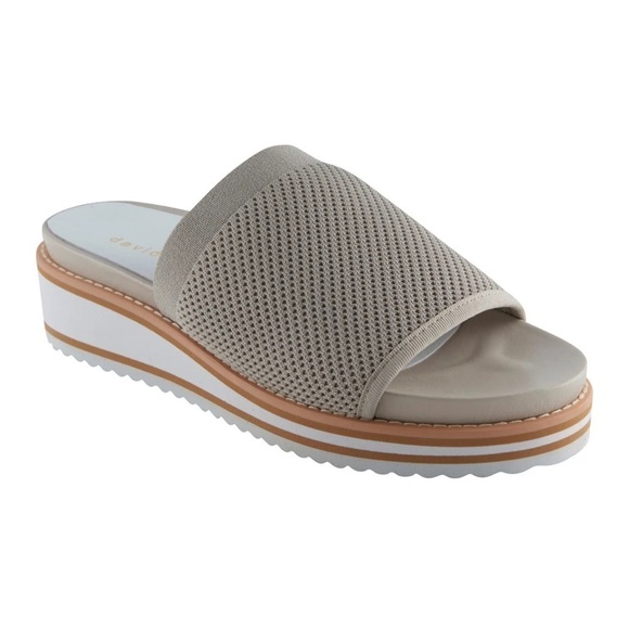 David Tate Aline Bone stretch fabric slides Sz 10.5 WW (EE) New - Picture 1 of 11